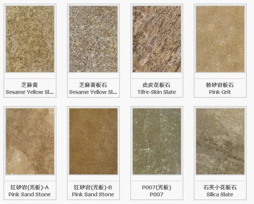 600種石材表 最全石材大全